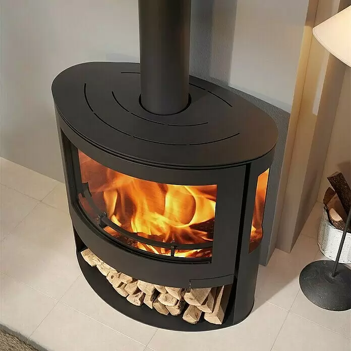 Panadero Kaminofen Iris Eco - 7,8 kW, Raumheizvermögen: 240 m³, Material Verkleidung: Stahl, Schwarz - Stimmungsaufnahme