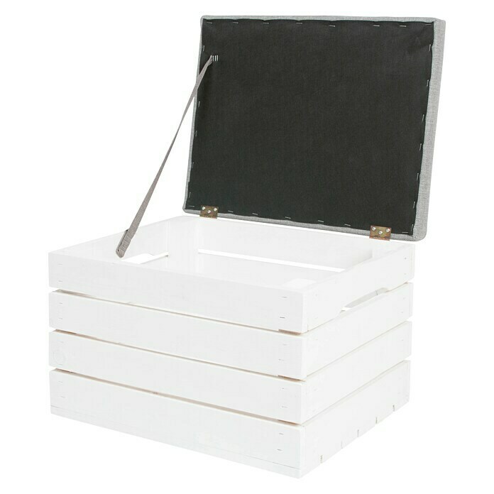 Multifunktionsbox (50 x 40 x 35 cm, Weiß/Grau)