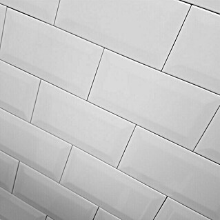 Zidna pločica Metro (20 x 10 cm, Bijele boje, Sjaj)
