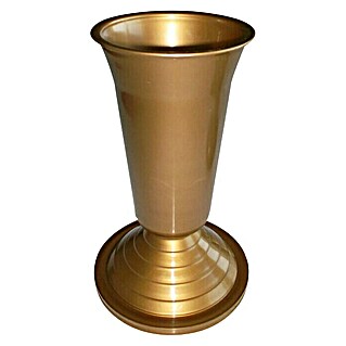 Nadgrobna vaza sa podloškom (Zlatne boje, Plastika)