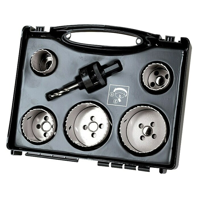 Wolfcraft Set kron za vrtanje  (6 -del.) | 2540 - Vorsatz-/Zusatzgeräte f Bohrmasch | BCDA - Zubeh Bohrm/Bohrhämmer/Akkumasch | BCD - Maschinenzubehör | BC - Maschinenzubehör | B - Werkz/Masch/Maschzubeh/Auto | BAUHAUS