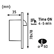 Paulmann LED-Einbauleuchte (2,7 W, Weiß, L x B: 7,8 x 7,8 cm, Eckig)