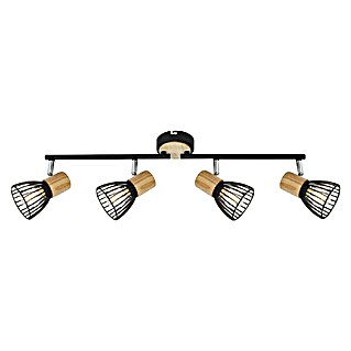 Ferotehna Stropna svjetiljka Black Wood 4 (100 W, D x Š x V: 610 x 90 x 190 mm, Crne boje, E14)