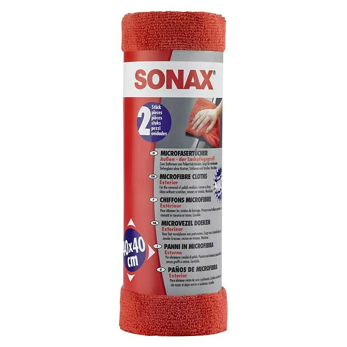 Sonax Pflegepad - 40 x 40 cm, 2 Stk. - Sonax Microfasertücher: Perfekt für die Autopflege! Entfernt Politurrückstände und sorgt für strahlenden Glanz ohne Kratzer. Ideal für den Außenbereich.