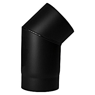 Dimovodno koljeno za peć (Promjer: 120 mm, Kut luka: 45 °, Čelik, Crne boje)