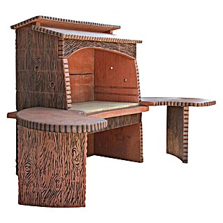 Kamin za roštiljanje Art sa 2 stola (Dimenzija ložišta: 152 x 80 cm, D x V: 360 x 200 cm)