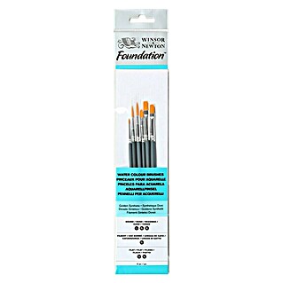 Winsor & Newton Foundation Set kistova za akvarel kratke drške (6 Kom., Najlonska vlakna)