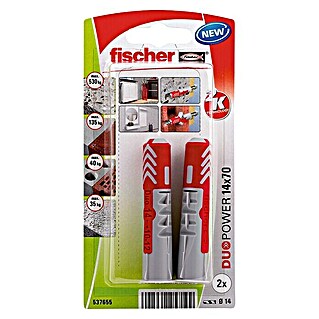 Fischer Duopower Set univerzalnih tipli (Promjer tiple: 14 mm, Duljina tiple: 70 mm, 2 Kom., Najlon)