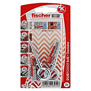 Fischer Set kuka DUOPOWER 8 x 40 OH K (8 mm, 40 mm, Beton, 2 Kom., S vijcima/kukama)