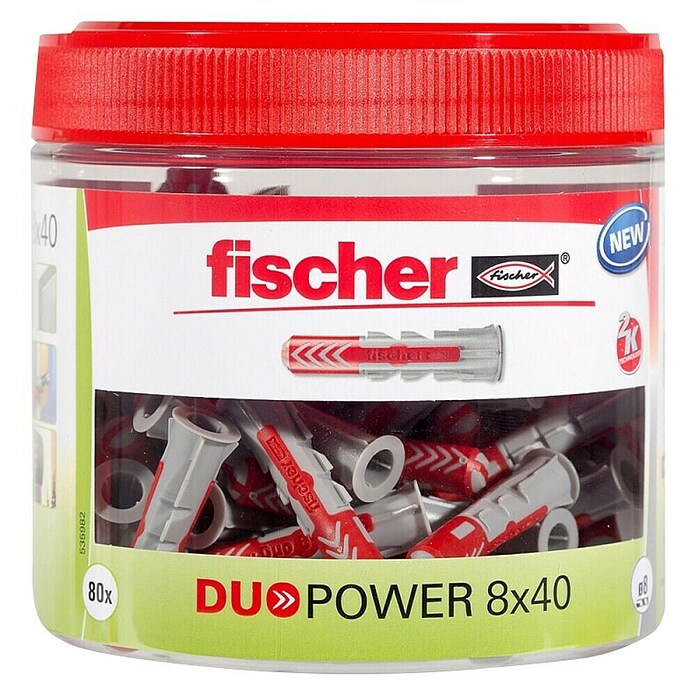 Fischer Komplet tipli DUOPOWER 8 x 40 NV  (Promjer tiple: 8 mm, Duljina tiple: 40 mm, 80 Kom.) | BAUHAUS