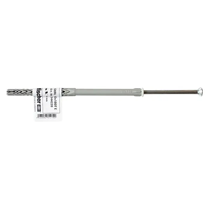Fischer Langschaftdübel SXRL T E - Ø x L: 10 x 180 mm, Stahl, 1 Stk. - Fischer SXRL 10x180 T E Langschaftdübel mit Schraube, ideal für Befestigungen im Außenbereich und für schwere Lasten.