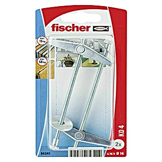 Fischer Federklappdübel KD4K (Länge Dübel: 105 mm, 2 Stk., Durchmesser Bohrloch: 14 mm)