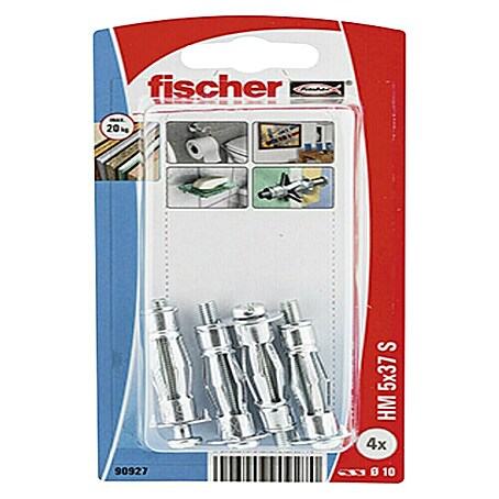 Fischer Metall-Hohlraumdübel HM (Durchmesser Dübel: 5 mm, Länge Dübel: 37 mm, 4 Stk.)