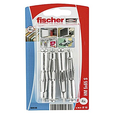 Fischer Metall-Hohlraumdübel (Durchmesser: 10 mm, 4 Stk.)