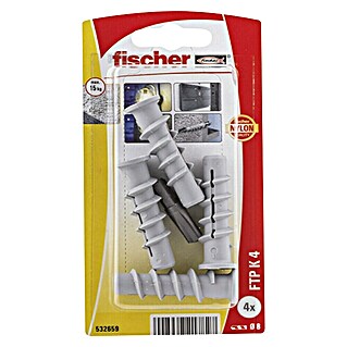 Fischer Sidreni vijak za porobeton FTP K (Duljina tiple: 50 mm, Najmanja dubina uvijanja: 35 mm, Najlon, 4 Kom.)