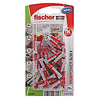 Fischer Duopower Asortiman tipli (Promjer tiple: 6 mm, Duljina tiple: 30 mm, 28 Kom., Najlon)