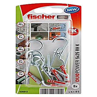 Fischer Duopower Komplet tipli (Promjer tiple: 5 mm, Duljina tiple: 25 mm, Okrugla kuka, 8 Kom.)