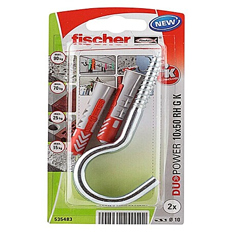 Fischer Universaldübel Duo Power RH GK (Ø x L: 10 x 50 mm, 2 Stk.)