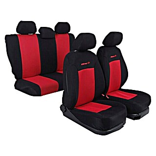 Set presvlaka za automobilska sjedala (Crno-crvene boje, Veličina: Univerzalno)