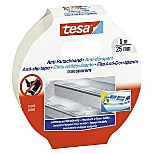 Tesa Protuklizna ljepljiva traka (Prozirno-bijelo, 5 m x 25 mm)