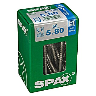 Spax T-Star plus Vijak s upuštenom glavom nehrđajući (Ø x D: 5 x 80 mm, Plemeniti čelik, 50 Kom.)