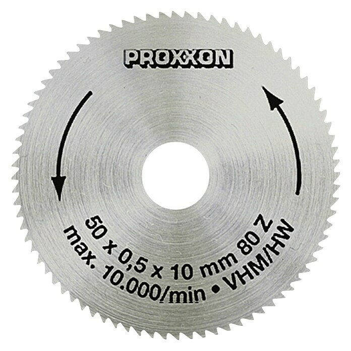 Proxxon Kreissägeblatt No 28011 (Durchmesser: 50 mm, Durchmesser Aufnahmebohrung: 10 mm, Voll-Hartmetall)