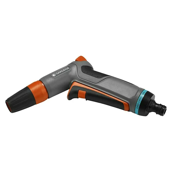 Gardena Comfort Reinigungsspritze - Anzahl Sprühformen: 2 Stk., Kunststoff - Gardena Classic Spritzpistole mit orangefarbenen Akzenten für Gartenbewässerung. Ergonomisches Design für komfortable Nutzung.
