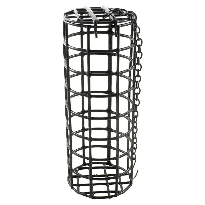 Pfiffikus Meisenknödelhalter - Passend für: Natürlich Pfiffikus Meisenknödel, 7 x 18,5 cm, Schwarz - Schwarzer Metall-Futterkorb mit Kettenaufhängung. Ideal für die Fütterung von Wildvögeln und bietet Schutz vor Eichhörnchen.