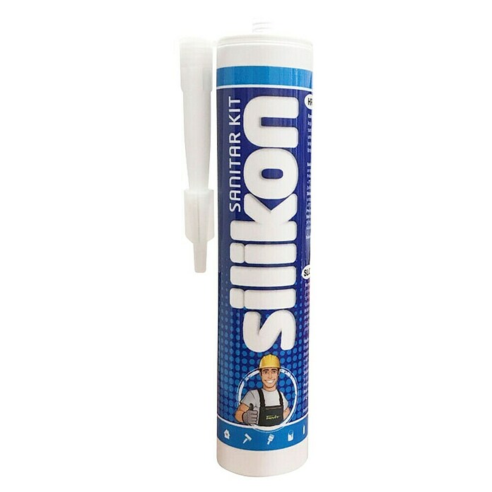 Sanitarni silikon  (Bela, 300 ml) | 5613 - Silikone | FADH - Dicht- und Klebstoffe | FAD - Baustoffe | FA - Baustoffe | F - Baustoffe | BAUHAUS