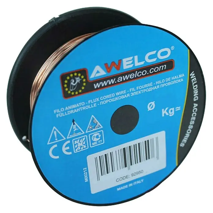 Awelco Hilo de soldadura Flux - Acero, Diámetro: 0,9 mm, 0,5 kg - Bobina de hilo de soldadura AWELCO, ideal para tareas de soldadura. Este producto es de alta calidad y fabricado en Italia.