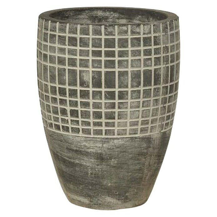 Tegla za cvijeće s mozaikom  (Vanjska dimenzija (ø x V): 25 x 33 cm, Beton, Sive boje) | BAUHAUS