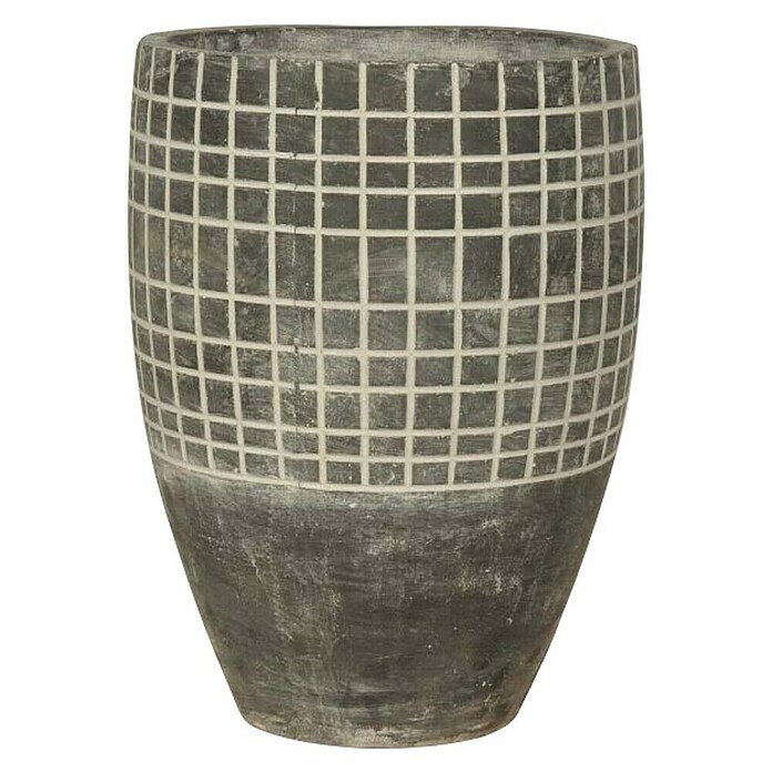 Tegla za cvijeće s mozaikom  (Vanjska dimenzija (ø x V): 36 x 48,5 cm, Beton, Sive boje) | BAUHAUS