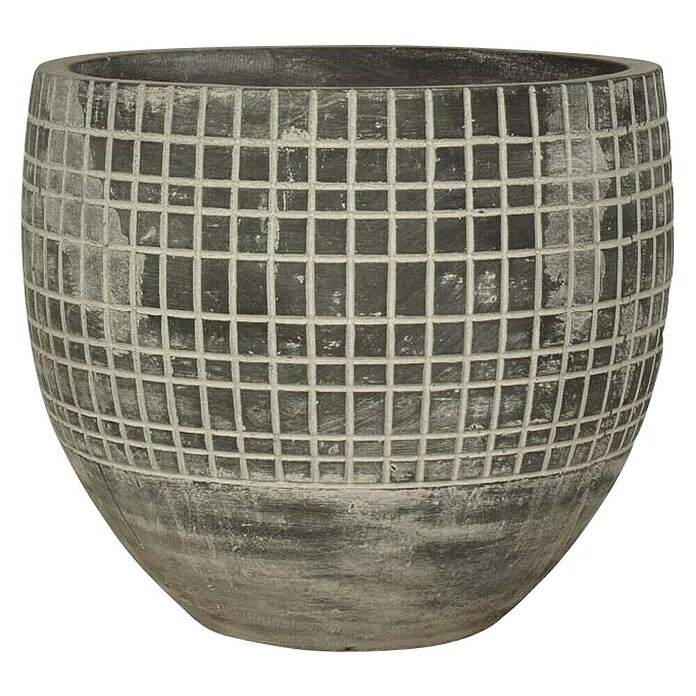 Tegla za cvijeće s mozaikom  (Vanjska dimenzija (ø x V): 38,5 x 45 cm, Beton, Sive boje) | BAUHAUS