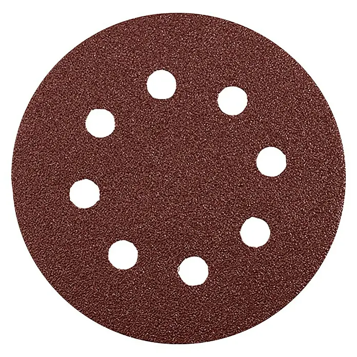 Craftomat Juego de discos abrasivos - Diámetro: 115 mm, 25 pzs. - Papel de lija marrón con agujeros. Ideal para superficies de lijado.