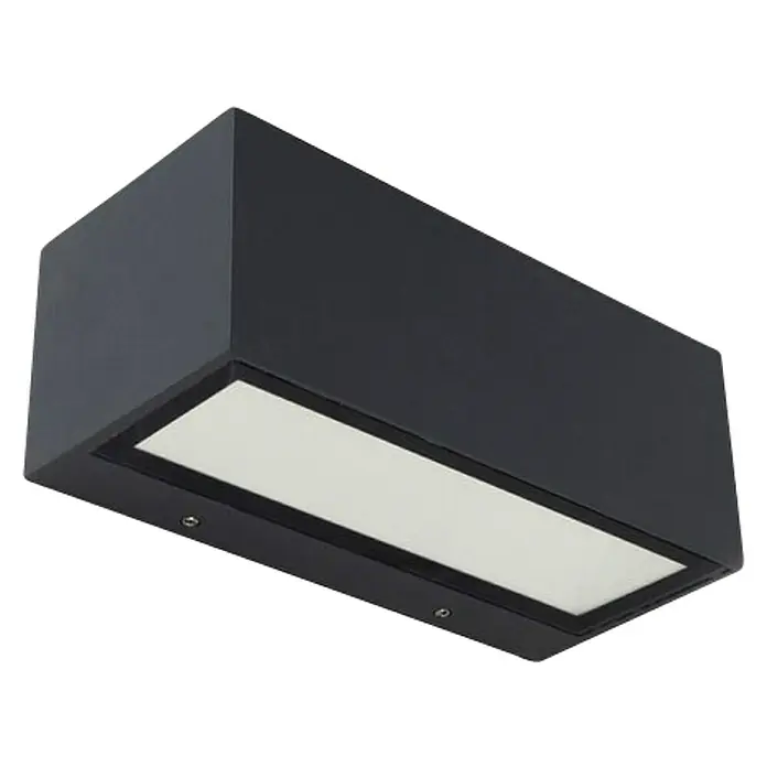 Lutec Aplique exterior LED Gemini - 20 W, 10,3 x 22 x 8,5 cm, Antracita, IP54 - Moderna lámpara de pared LED antracita. Esta elegante luz ofrece un ambiente sofisticado e iluminación energéticamente eficiente para interiores y exteriores.