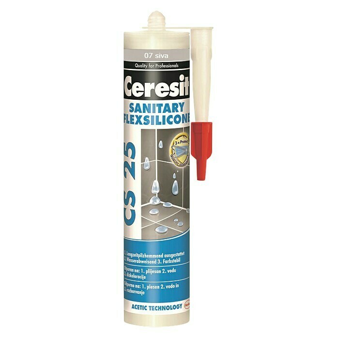 Ceresit Sanitarni silikon CS 25  (Siva, 280 ml) | BAUHAUS