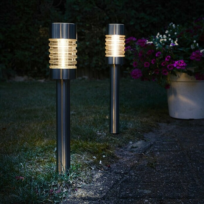 Luxform Lámpara solar (Plateado, Altura: 58 cm, LED)