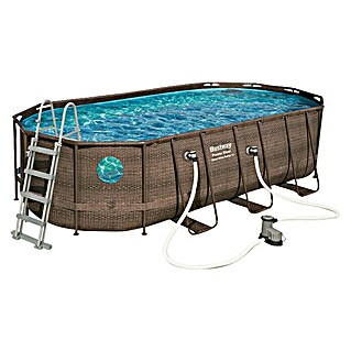 Bestway Bazen sa čeličnim okvirom Power Steel Swim Vista (549 x 274 x 122 cm, Smeđa, 13.430 l)