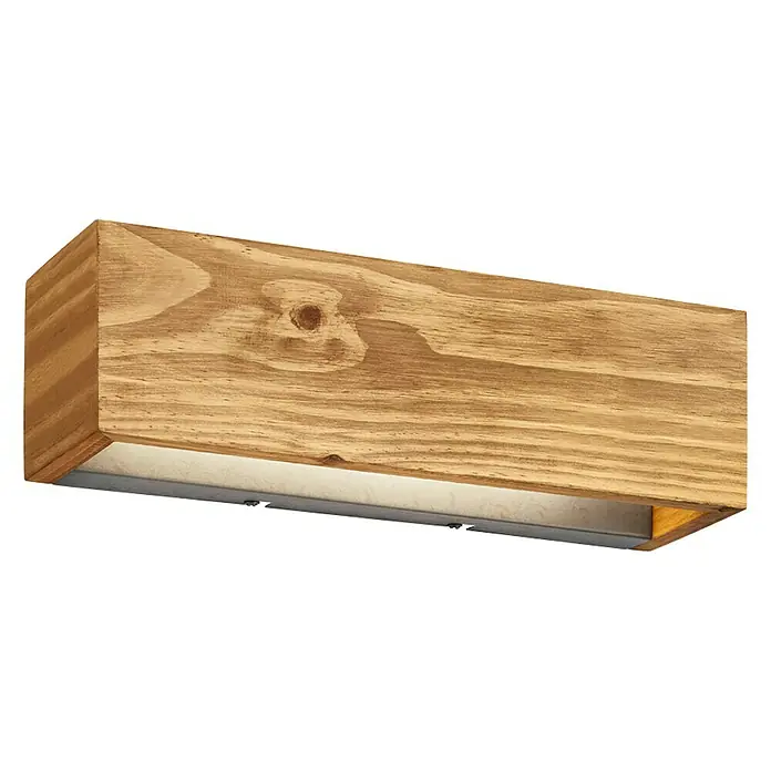 Trio Leuchten Brad LED-Wand- & Deckenleuchte - 13 W, L x B x H: 11 x 37 x 11 cm, Holz, Warmweiß - Moderne Wandleuchte aus Holz mit warmem Licht für eine gemütliche Atmosphäre im Raum.