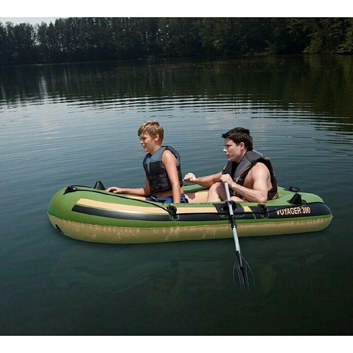 Bestway Hydro Force Napihljiv čoln Voyager 300  (Do x Š x V: 2,43 m x 1,03 m x 31 cm, Primerno za: 2 + 1 oseb, Nosilnost: 170 kg) | 1412 - Schlauchboote | ABIM - Boote | ABI - Nautic | AB - Nautic | A - Eisenwaren | BAUHAUS