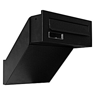 Prolazni poštanski sandučić Wall (D x Š x V: 45 x 37,5 x 11 cm, Crne boje, Čelik)