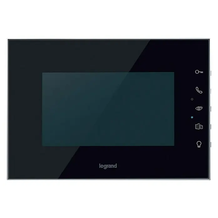 Legrand Monitor de interfono adicional 7" - Negro - Sistema de video portero Legrand con un diseño elegante. El intercomunicador cuenta con una pantalla de alta resolución y controles intuitivos para una fácil operación.