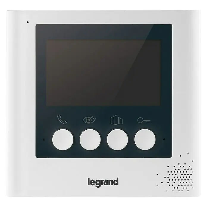 Legrand Monitor de interfono adicional 4,3" - Blanco - Videoportero automático Legrand con pantalla grande y controles fáciles de usar para mayor seguridad.