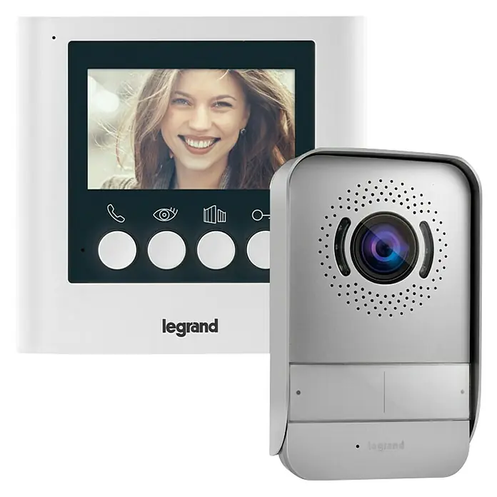 Legrand Videoportero en color - Casa unifamiliar - Videoportero Legrand con monitor y cámara para un control de acceso seguro y cómodo a la casa.