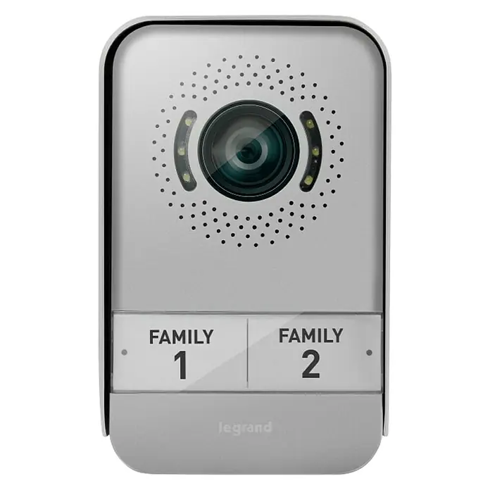 Legrand Videoportero en color Módulo Exterior - Casa unifamiliar - Timbre inteligente Legrand con cámara para familias 1 y 2, diseño moderno. El intercomunicador ofrece seguridad y comodidad para su hogar.