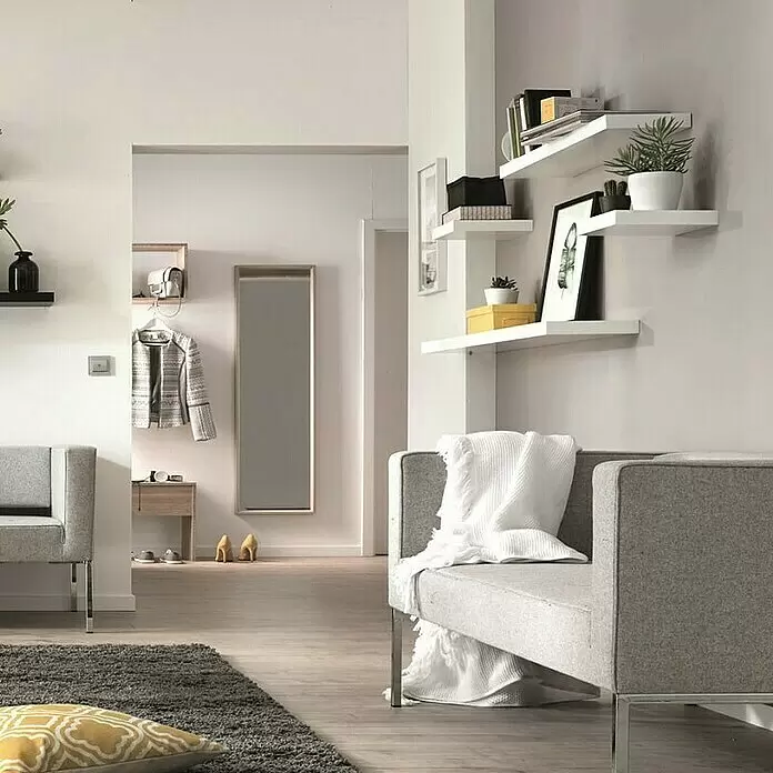 Regalux Wandboard XL4 - L x B x H: 23,5 x 24 x 3,8 cm, Weiß, Belastbarkeit: 5 kg - Stimmungsaufnahme