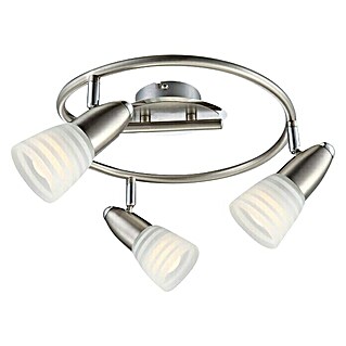 Globo Caleb LED zidna i stropna svjetiljka (12 W, Krom, Opal, Topla bijela, 3 Kom.)