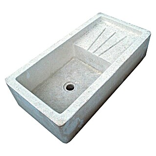 Nadgradni umivaonik za vanjsku upotrebu (80 x 40 cm, Beton, Bijele boje)