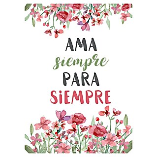 Adhesivos decorativos Ama siempre (An x Al: 48 x 68 cm)