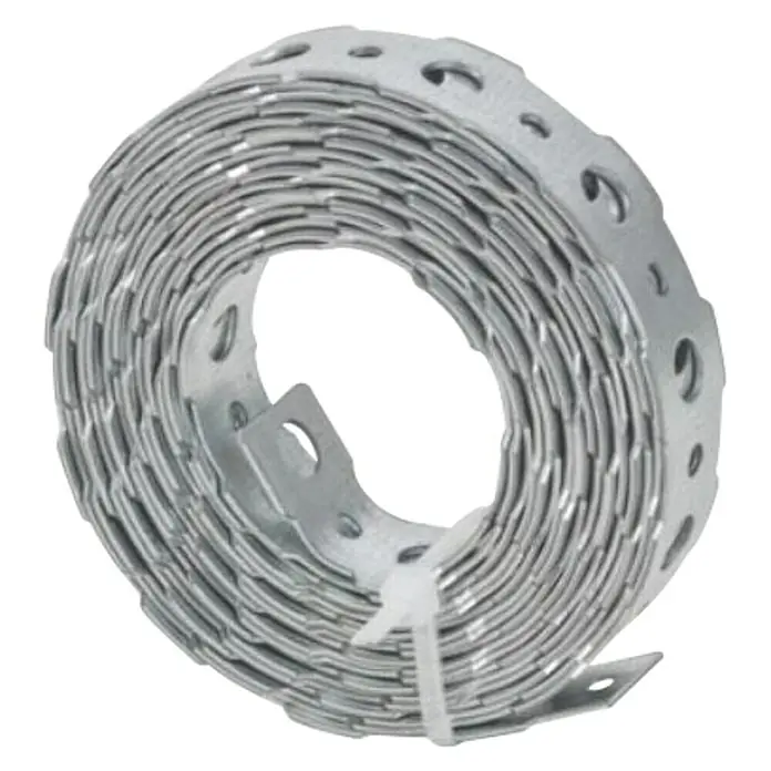 Stabilit Montageband - L x B: 3 m x 16 mm, Stärke: 0,9 mm, Stahl - Eine Rolle gelochtes, verzinktes Metallband, ideal für Befestigungen und Aufhängungen im Bau- und Sanitärbereich.